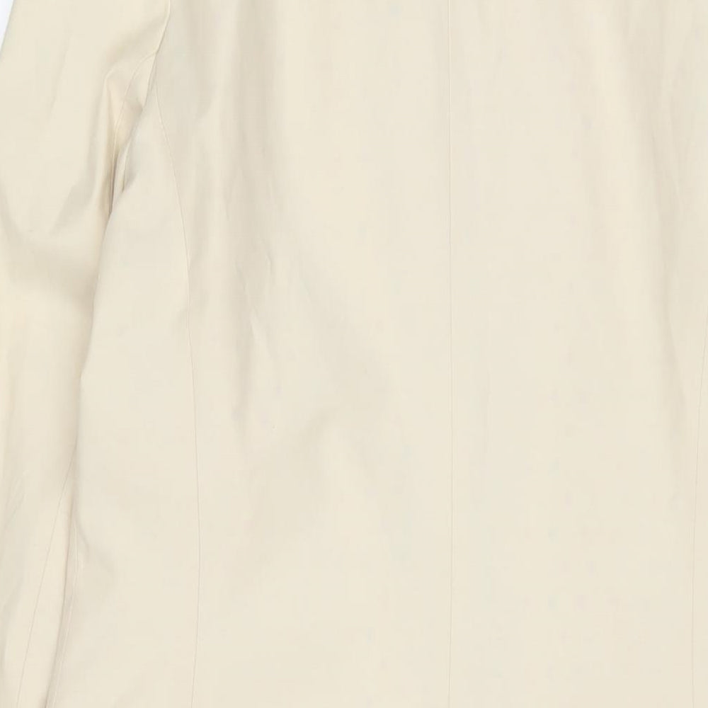 New Look Womens Beige Overcoat Coat Size 12 Button