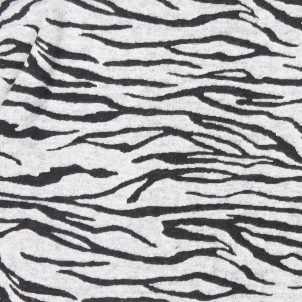 Marks & Spencer Womens Grey Animal Print Polyester Pullover Sweatshirt Size 10 Pullover