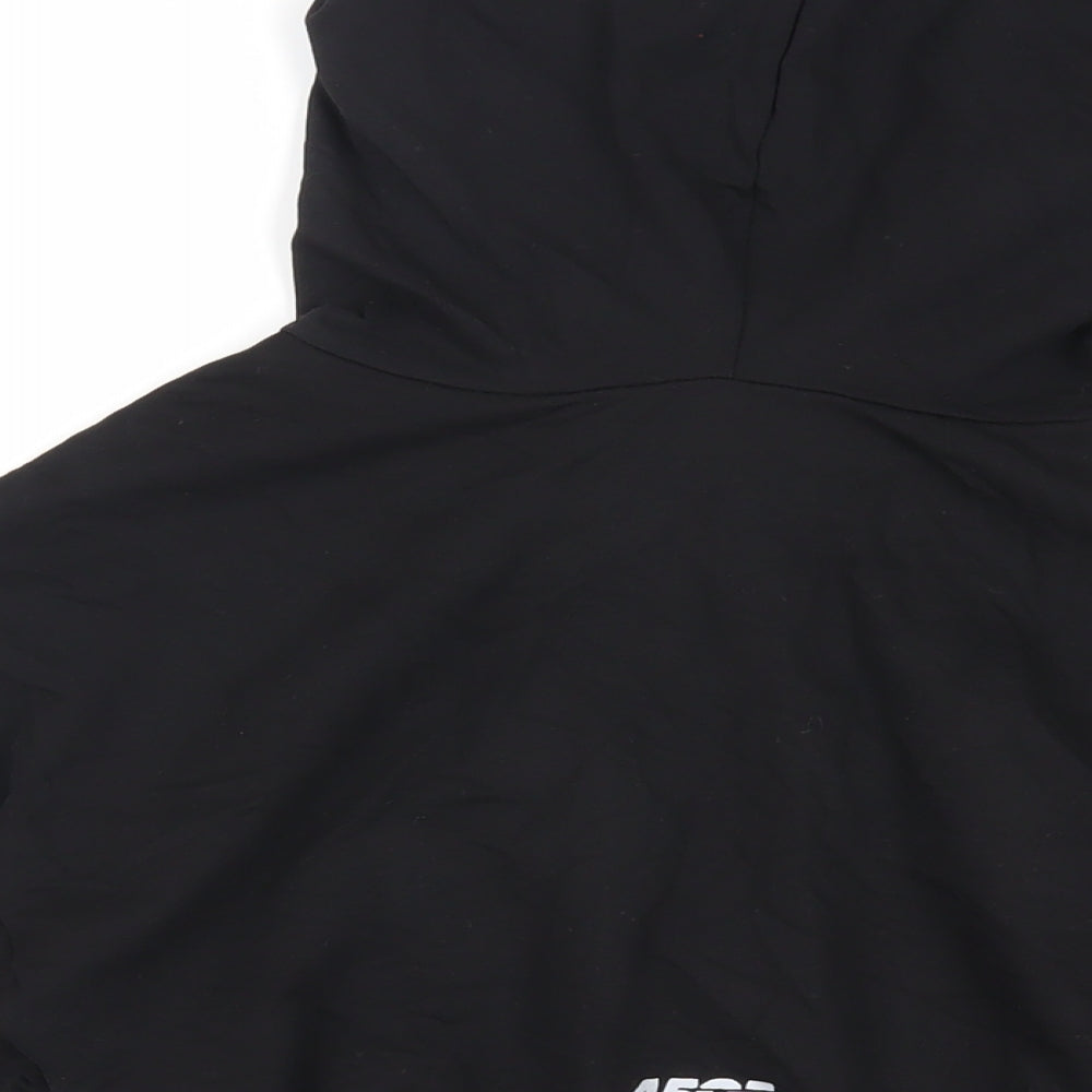 ASOS Womens Black Cotton Pullover Hoodie Size 8 Pullover - Cut Out Detail