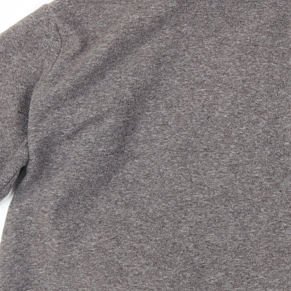 Marks & Spencer Womens Grey Jacket Size 12 Zip - Zipped Pockets