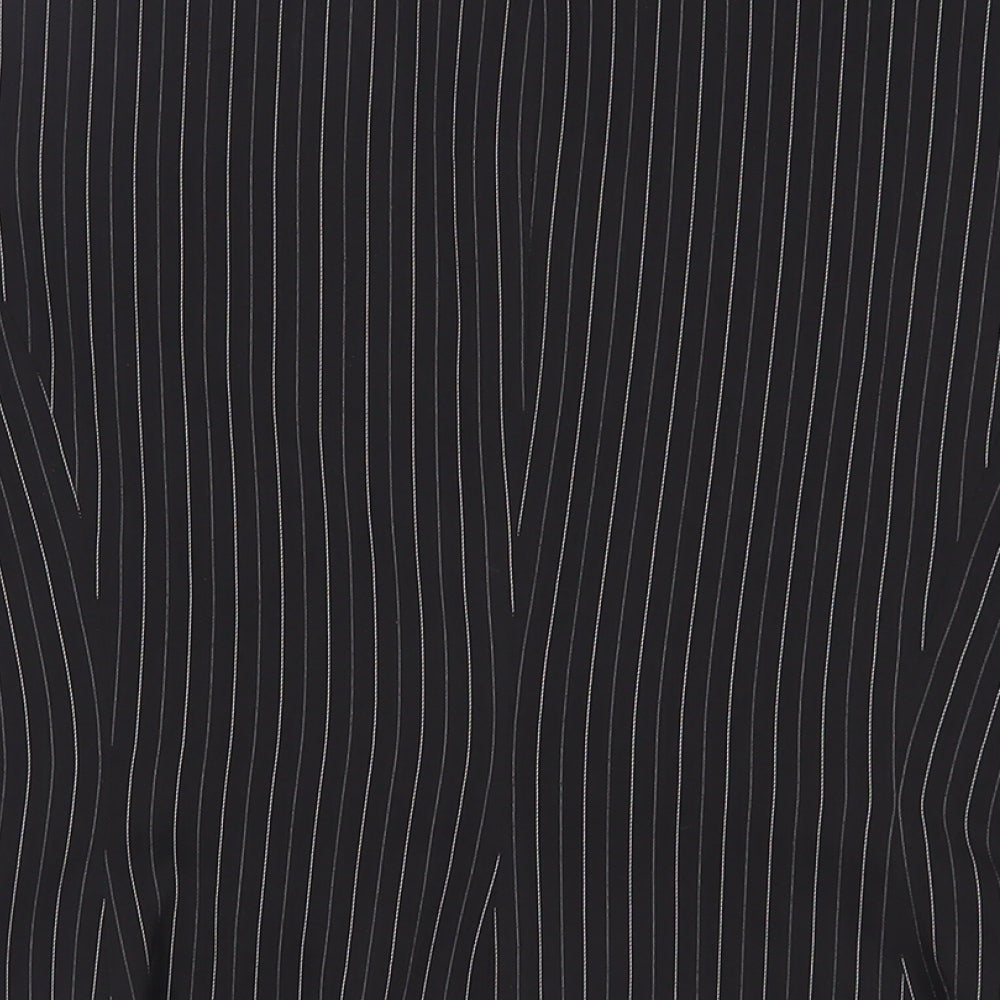 NEXT Womens Black Striped Jacket Blazer Size 10 Button