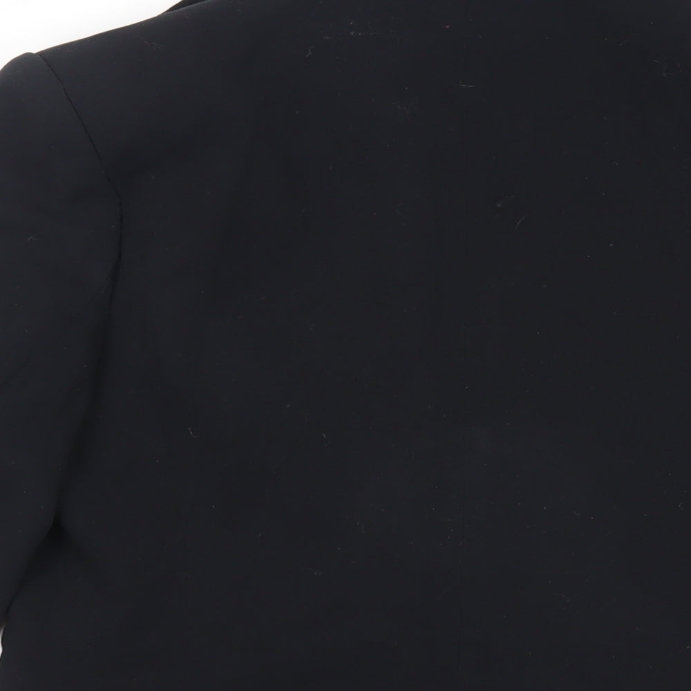 NEXT Womens Black Jacket Blazer Size 10 Button - Contrasting Stitching