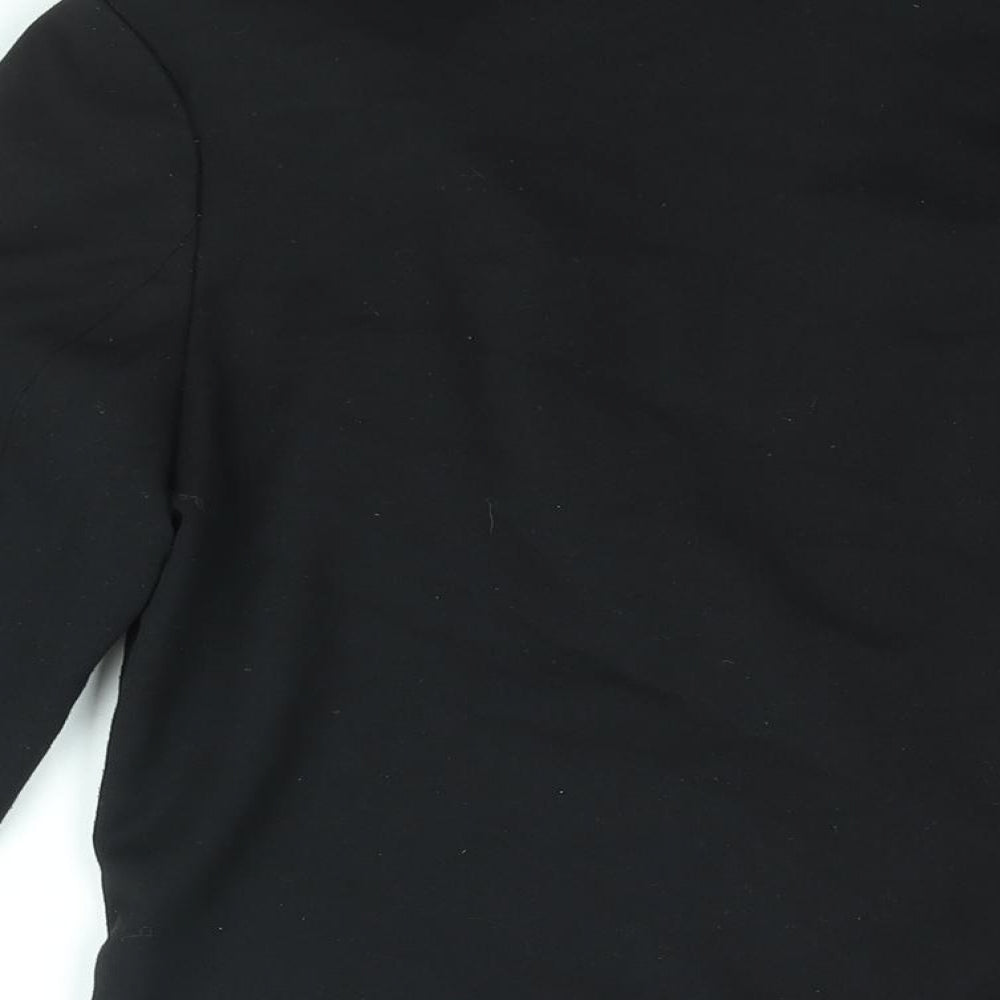 H&M Womens Black Jacket Blazer Size 8 Button