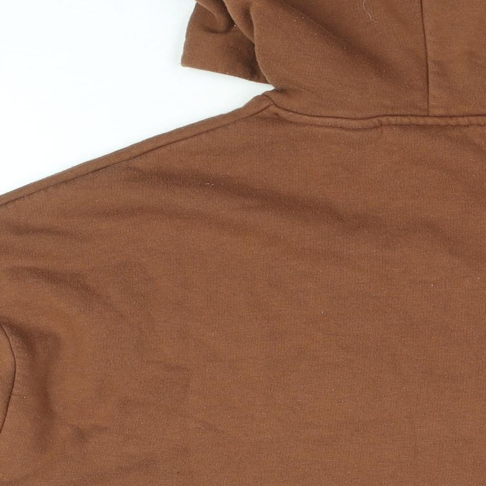 COLLUSION Womens Brown Cotton Pullover Hoodie Size M Pullover