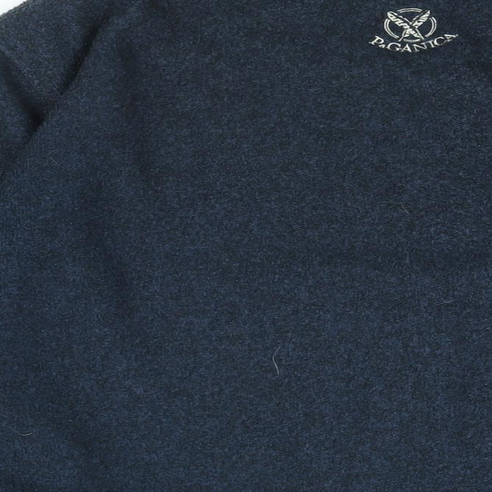 Paganica Mens Blue Polyester Pullover Sweatshirt Size M