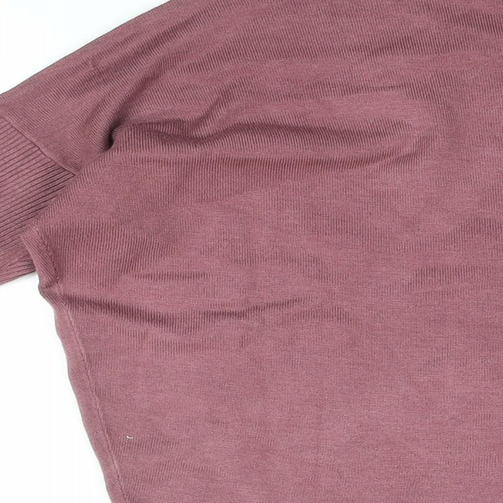 Saint Tropez Womens Pink Viscose Basic T-Shirt Size S Round Neck