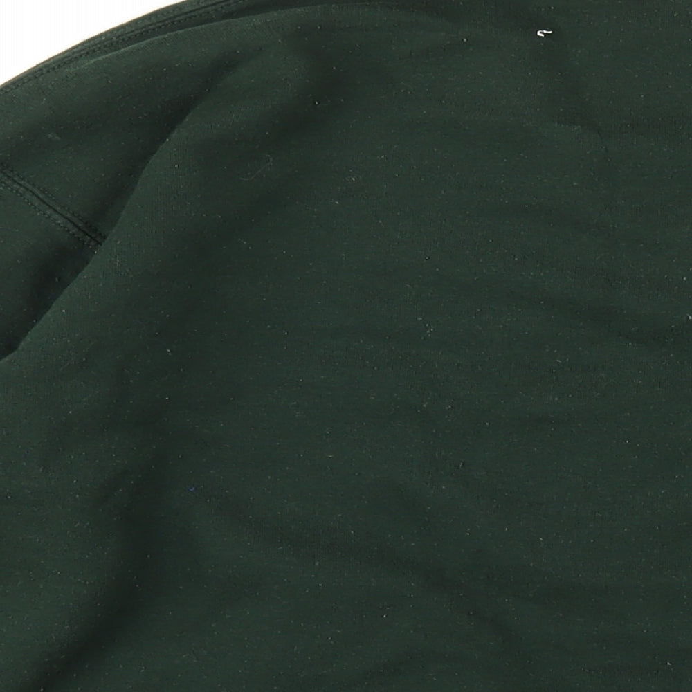 Bobbins Broider Womens Green Cotton Pullover Sweatshirt Size L Pullover