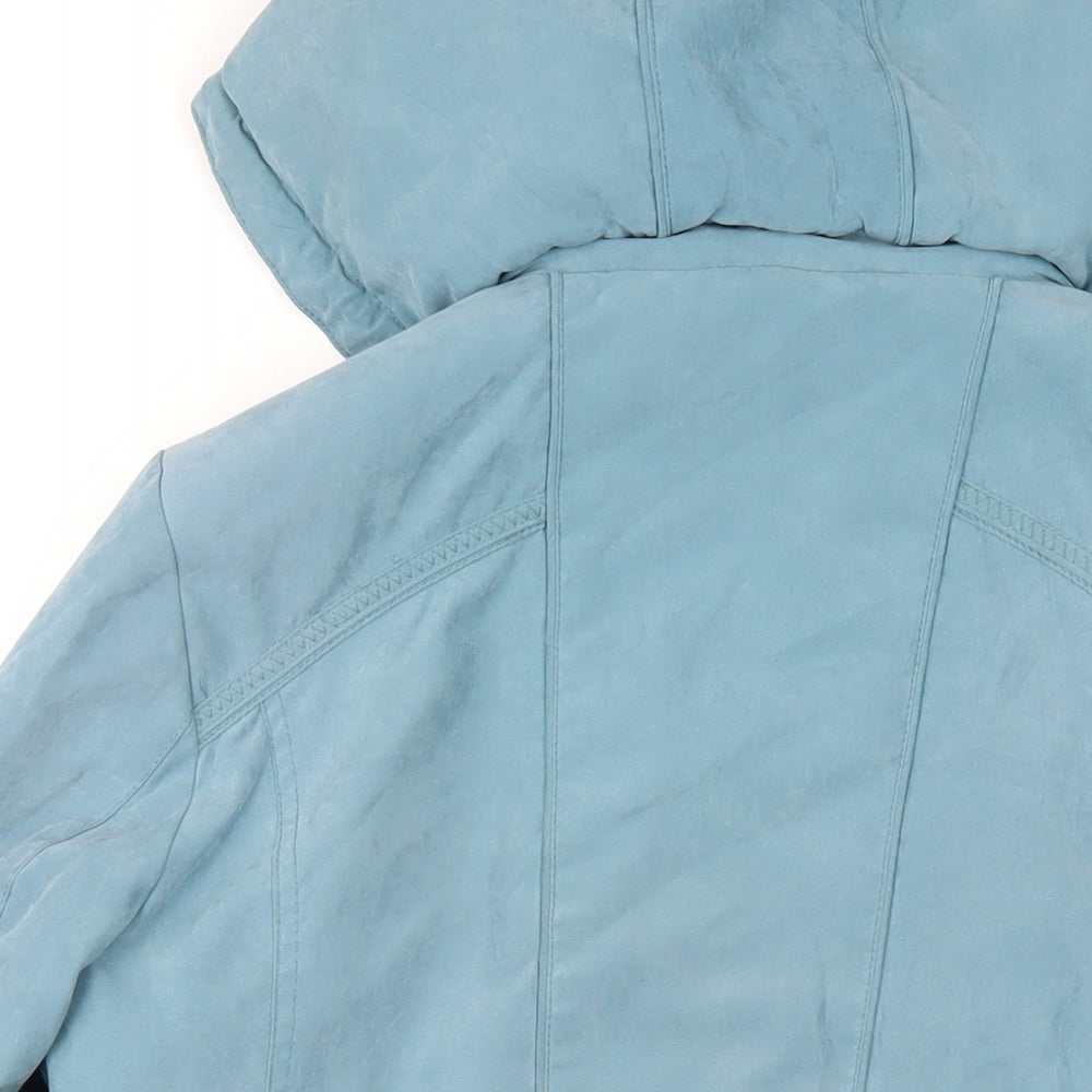 EWM Womens Blue Jacket Coat Size 12 Zip