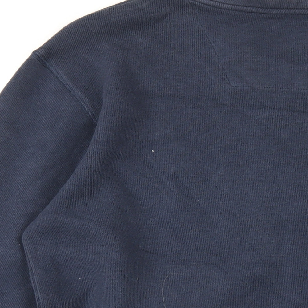 Easy Mens Blue Cotton Pullover Sweatshirt Size M