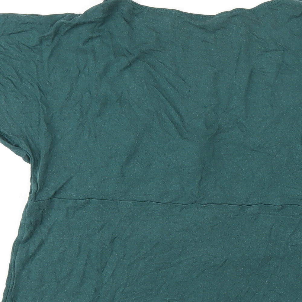Blooming Marvellous Womens Green Viscose Basic T-Shirt Size 12 V-Neck