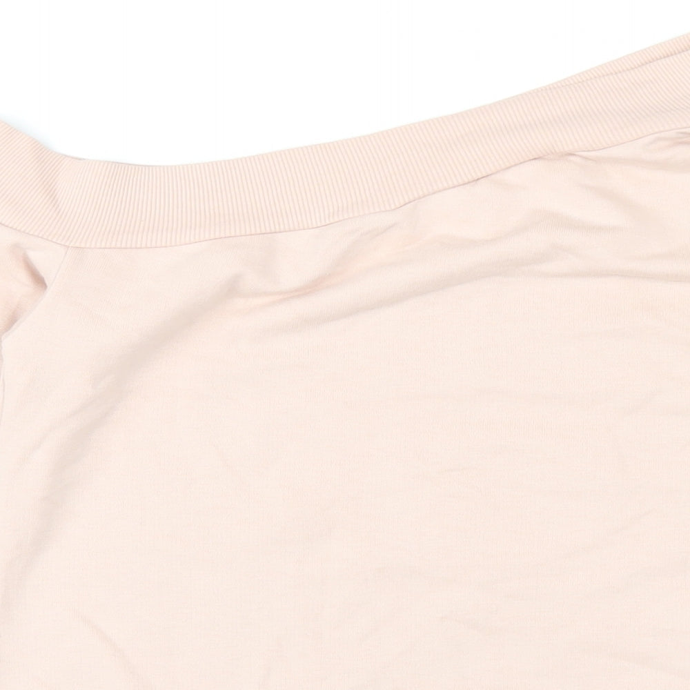 Lipsy Womens Pink Cotton Pullover Sweatshirt Size S Pullover