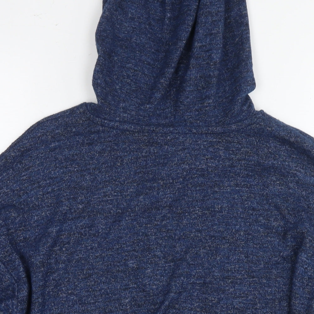 Marks & Spencer Womens Blue Polyester Pullover Hoodie Size 12 Zip
