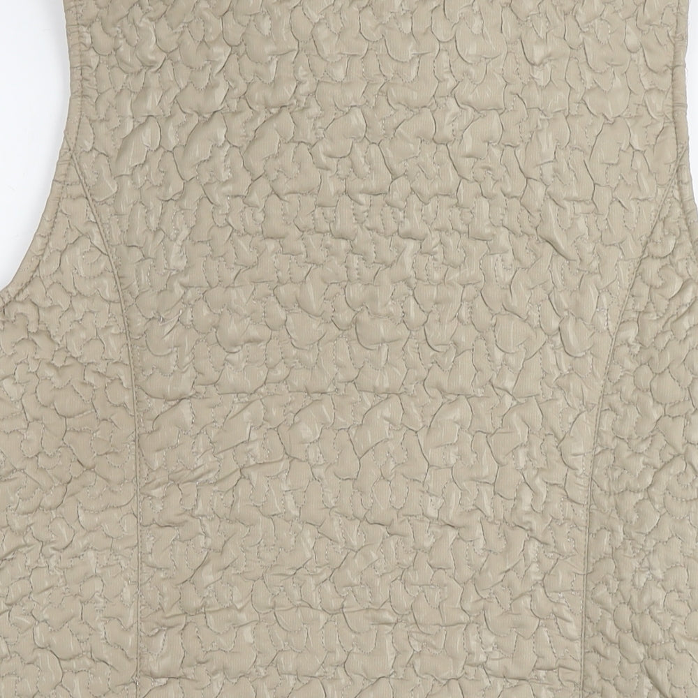 Alexara Womens Beige Gilet Waistcoat Size 12 Zip