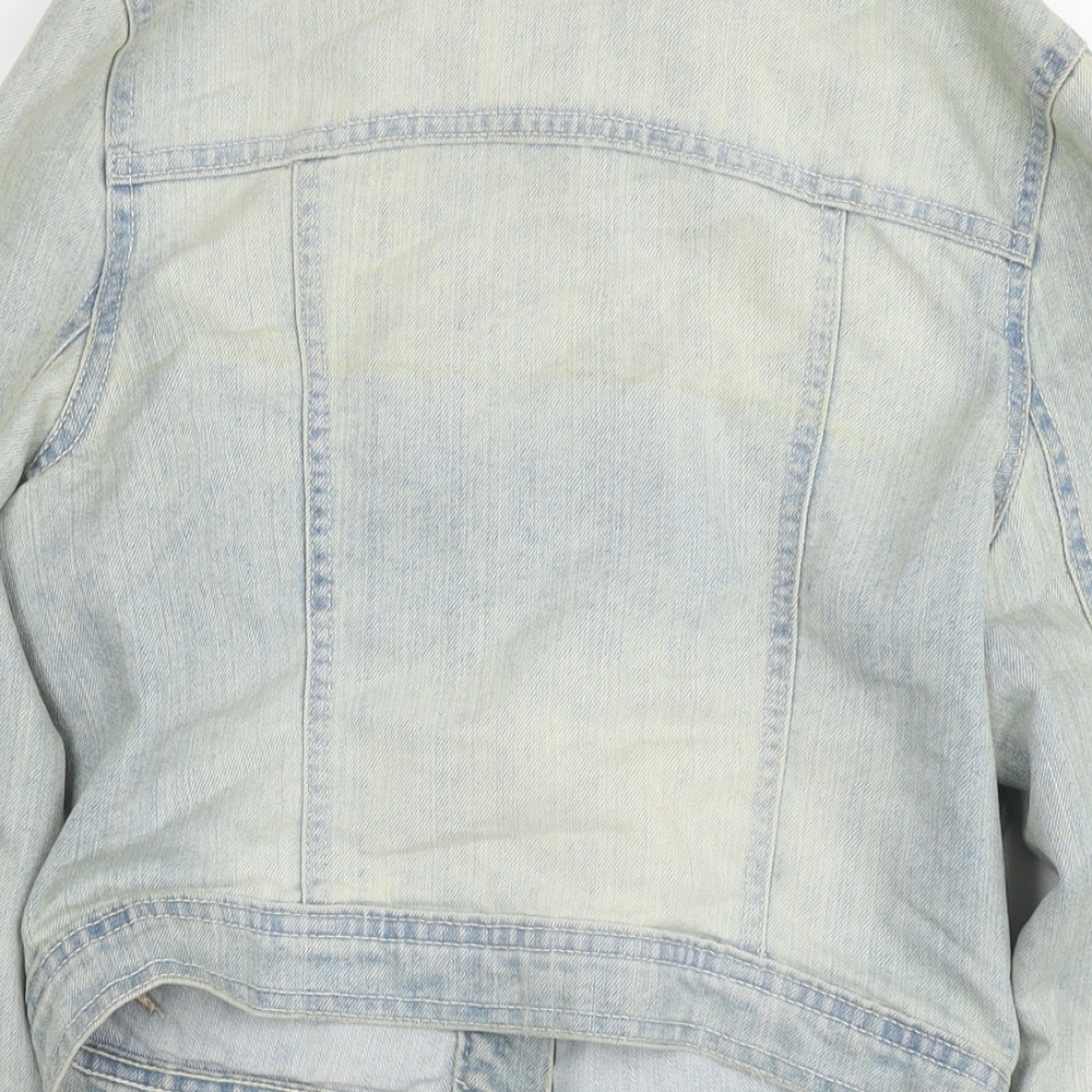 Internacionale Womens Blue Jacket Size 12 Zip