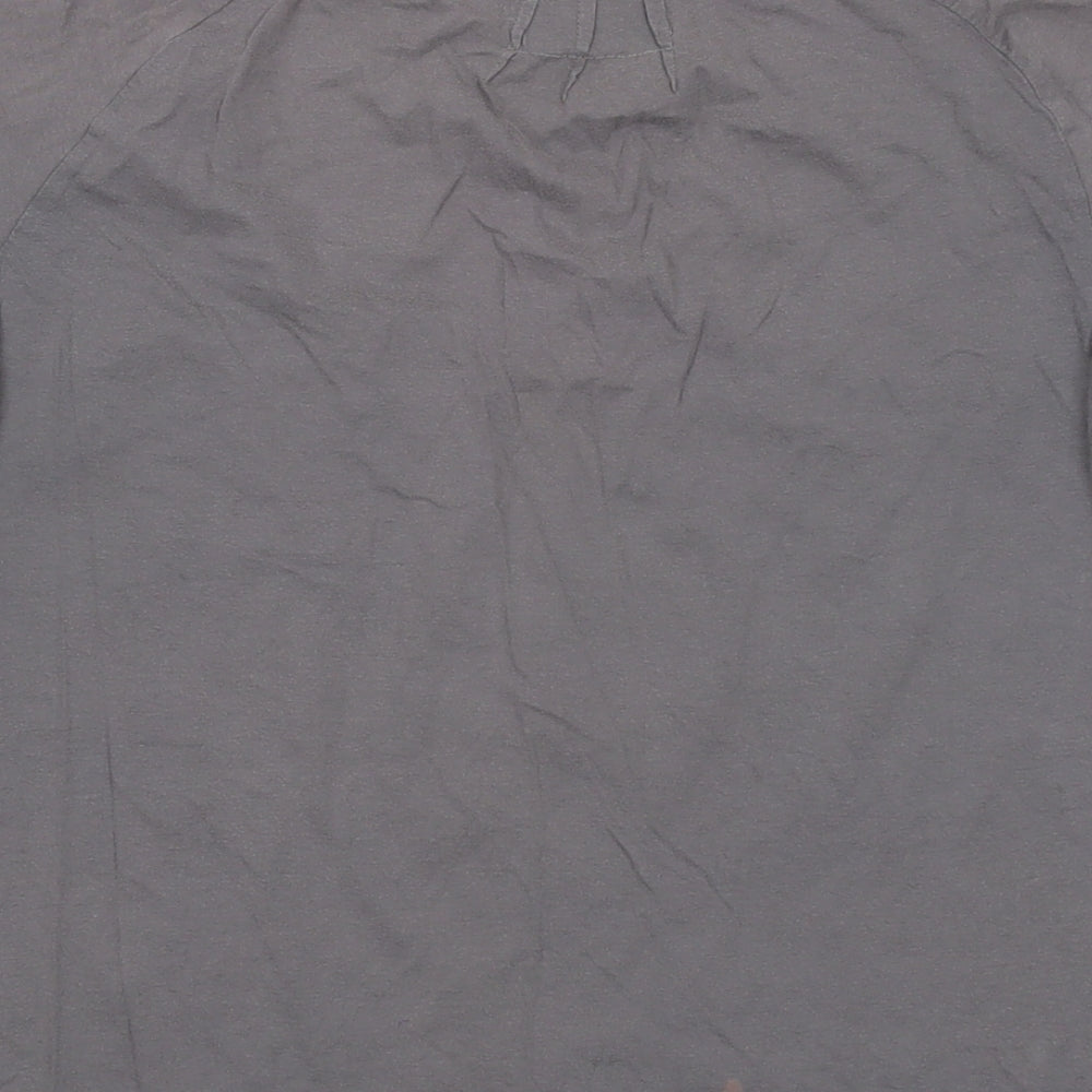 Numph Womens Grey Cotton Basic T-Shirt Size M Round Neck