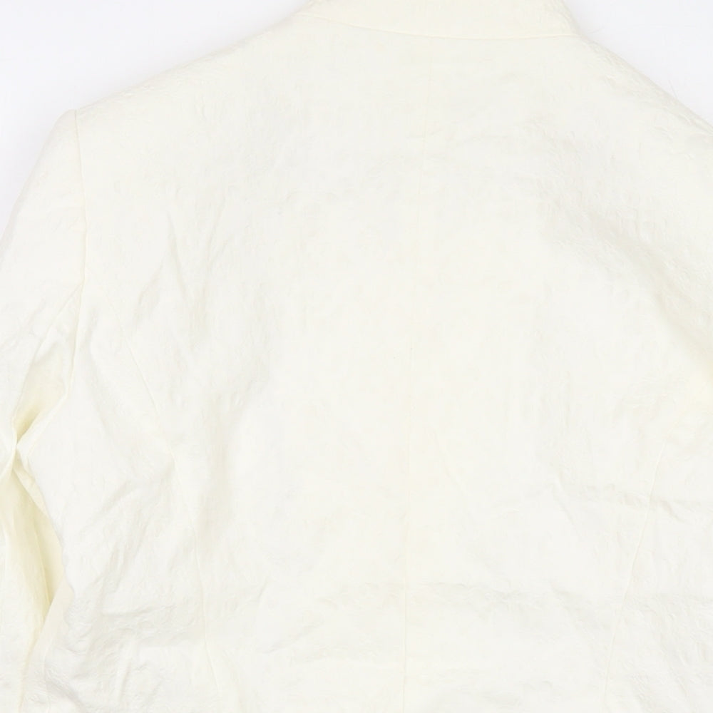 Gallery Womens Ivory Jacket Size 14