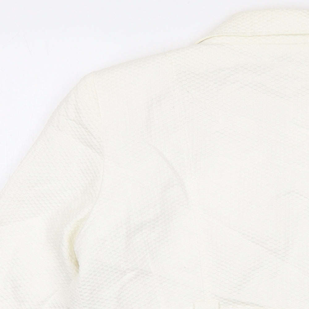 Savoir Womens Ivory Jacket Size 12 Button