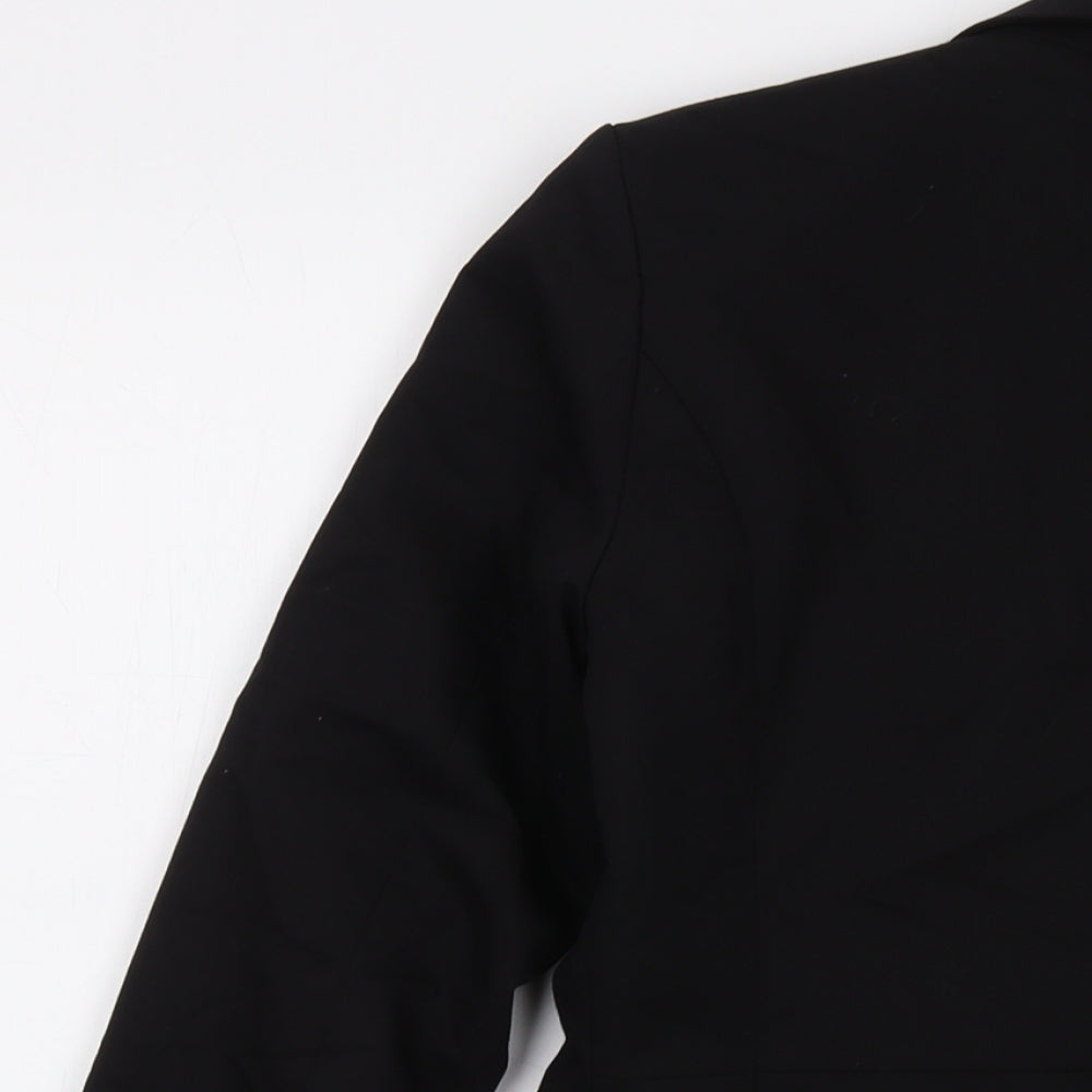 H&M Womens Black Jacket Size 6 Button