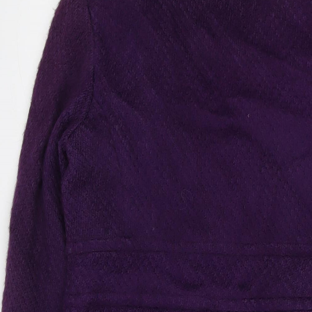 Full Circle Womens Purple Overcoat Coat Size 10 Button