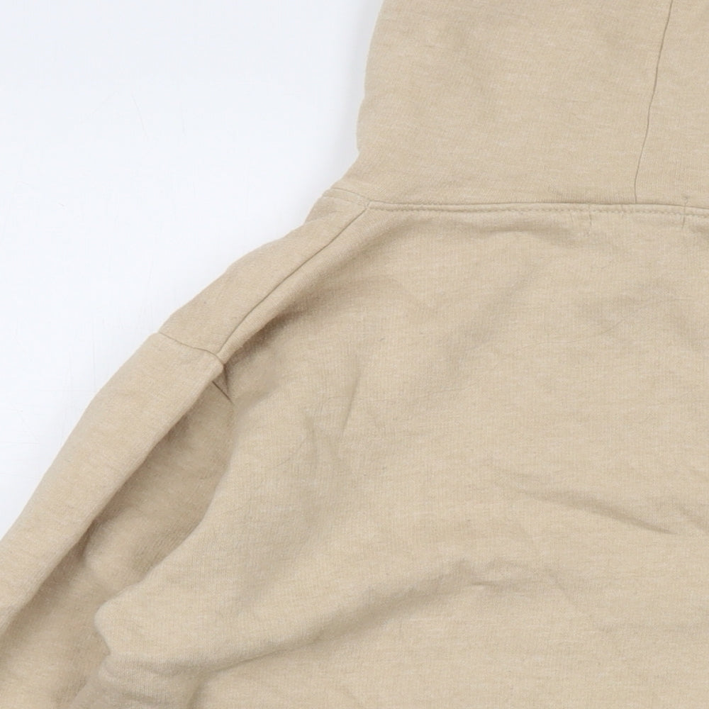 PRETTYLITTLETHING Womens Beige Cotton Pullover Hoodie Size M Pullover