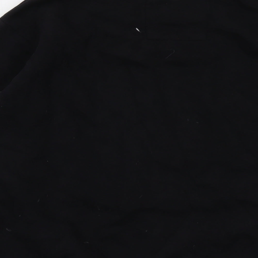 Pull&Bear Mens Black Cotton Pullover Sweatshirt Size S