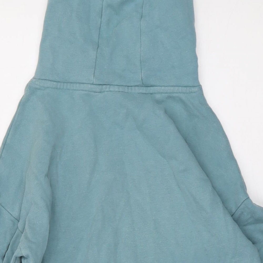 NEXT Girls Green Cotton Pullover Hoodie Size 9 Years Pullover