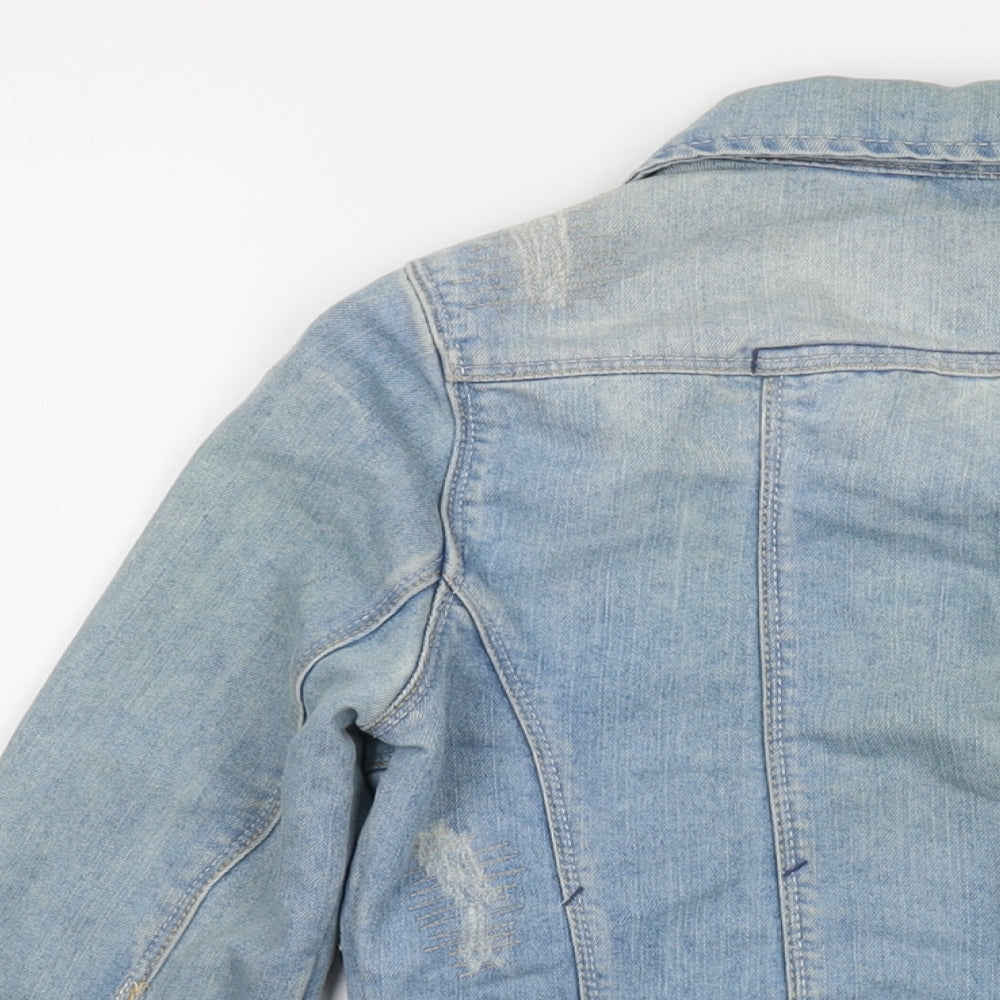 New Look Womens Blue Jacket Size 8 Button