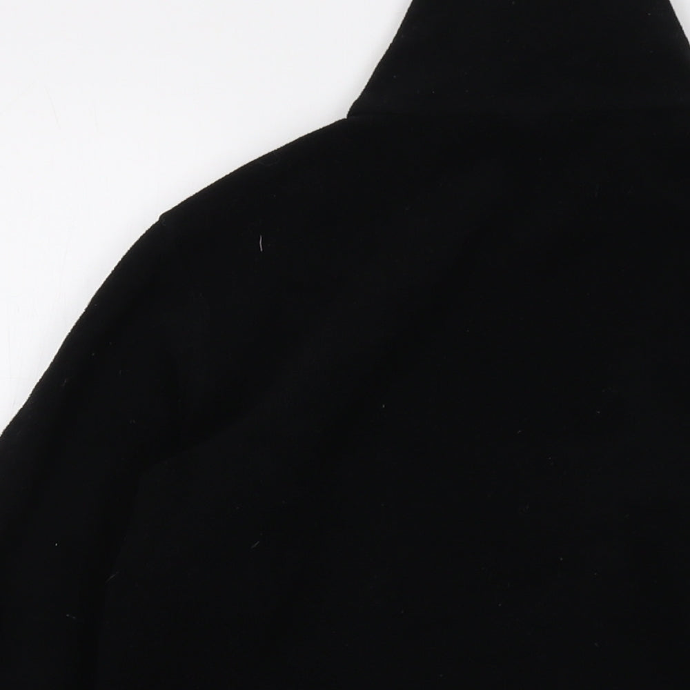 MICO Womens Black Polyester Pullover Sweatshirt Size M Zip
