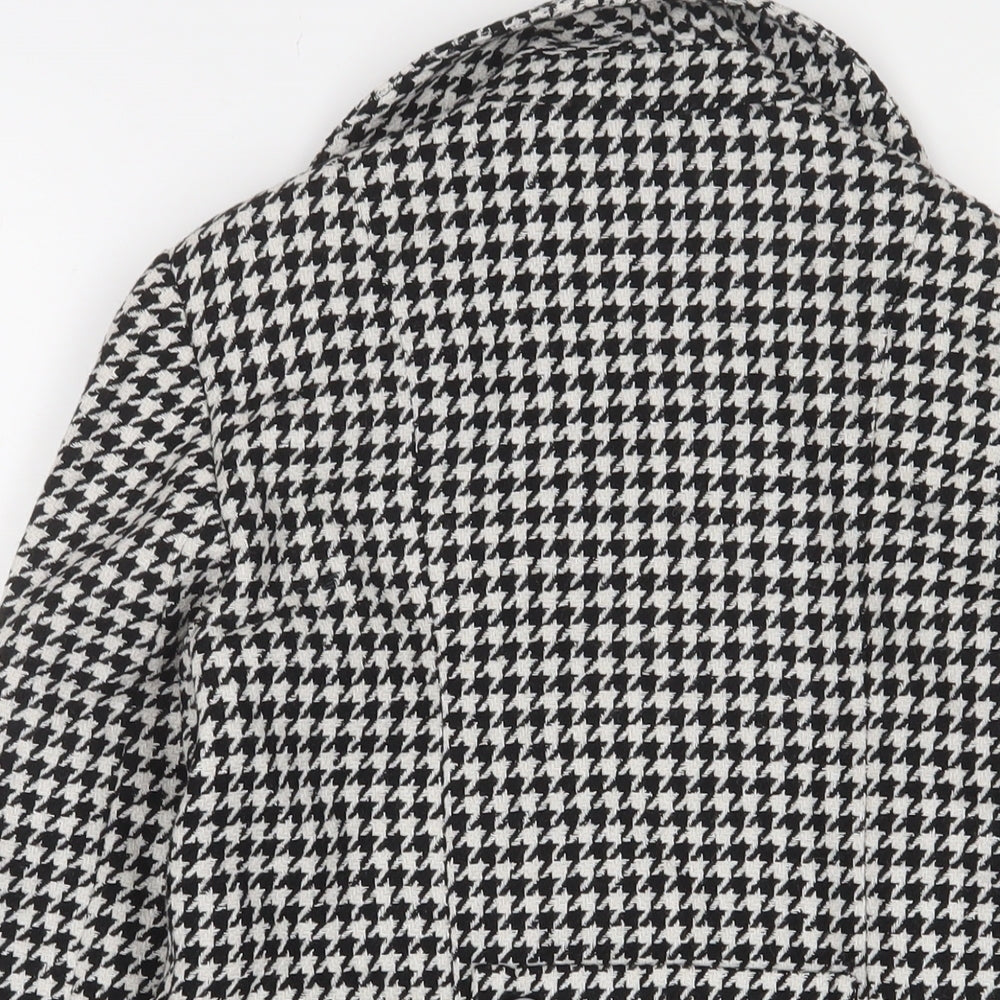 NEXT Womens White Herringbone Jacket Blazer Size 6 Button