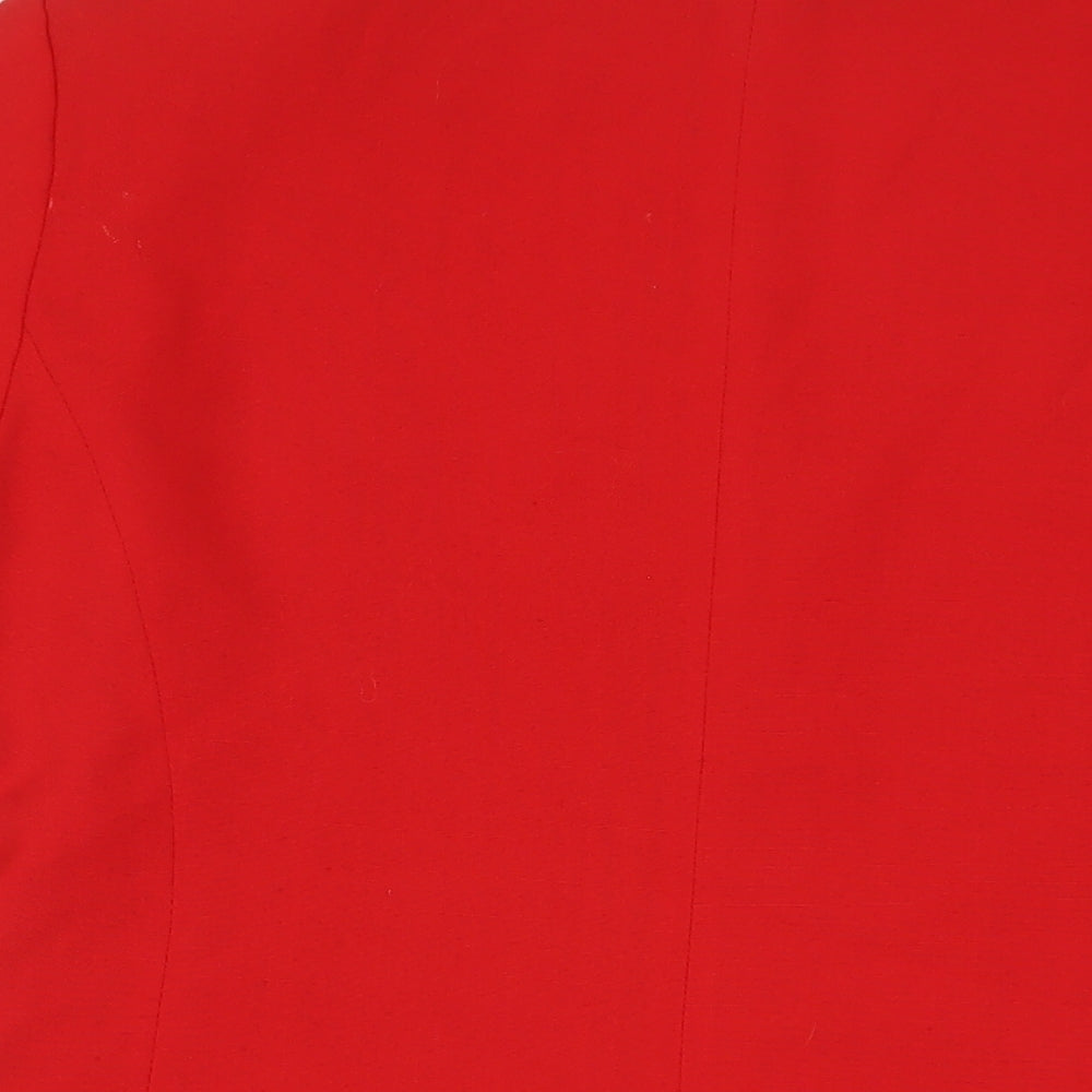 Miss Smith Womens Red Jacket Blazer Size 18 Button