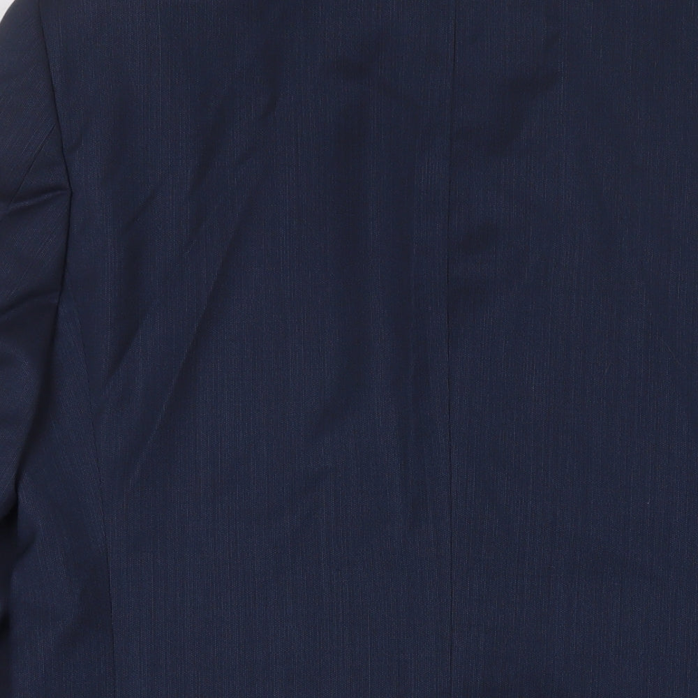 Marks & Spencer Mens Blue Wool Jacket Suit Jacket Size 38 Regular