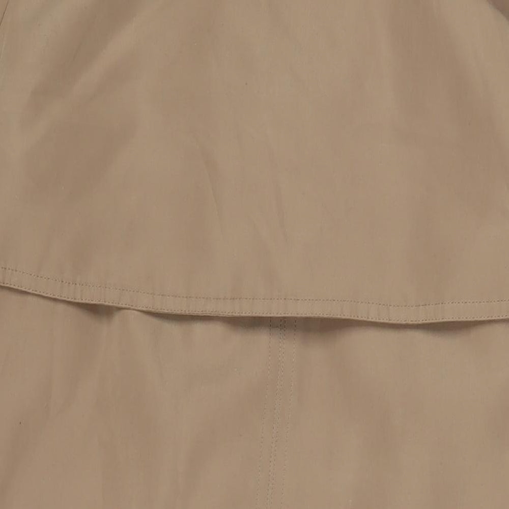 Wardrobe Womens Beige Overcoat Coat Size 24 Button