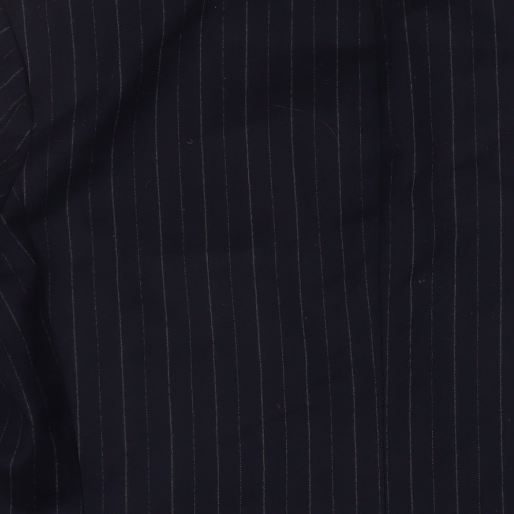 Marks & Spencer Mens Blue Striped Wool Jacket Suit Jacket Size 44 Regular