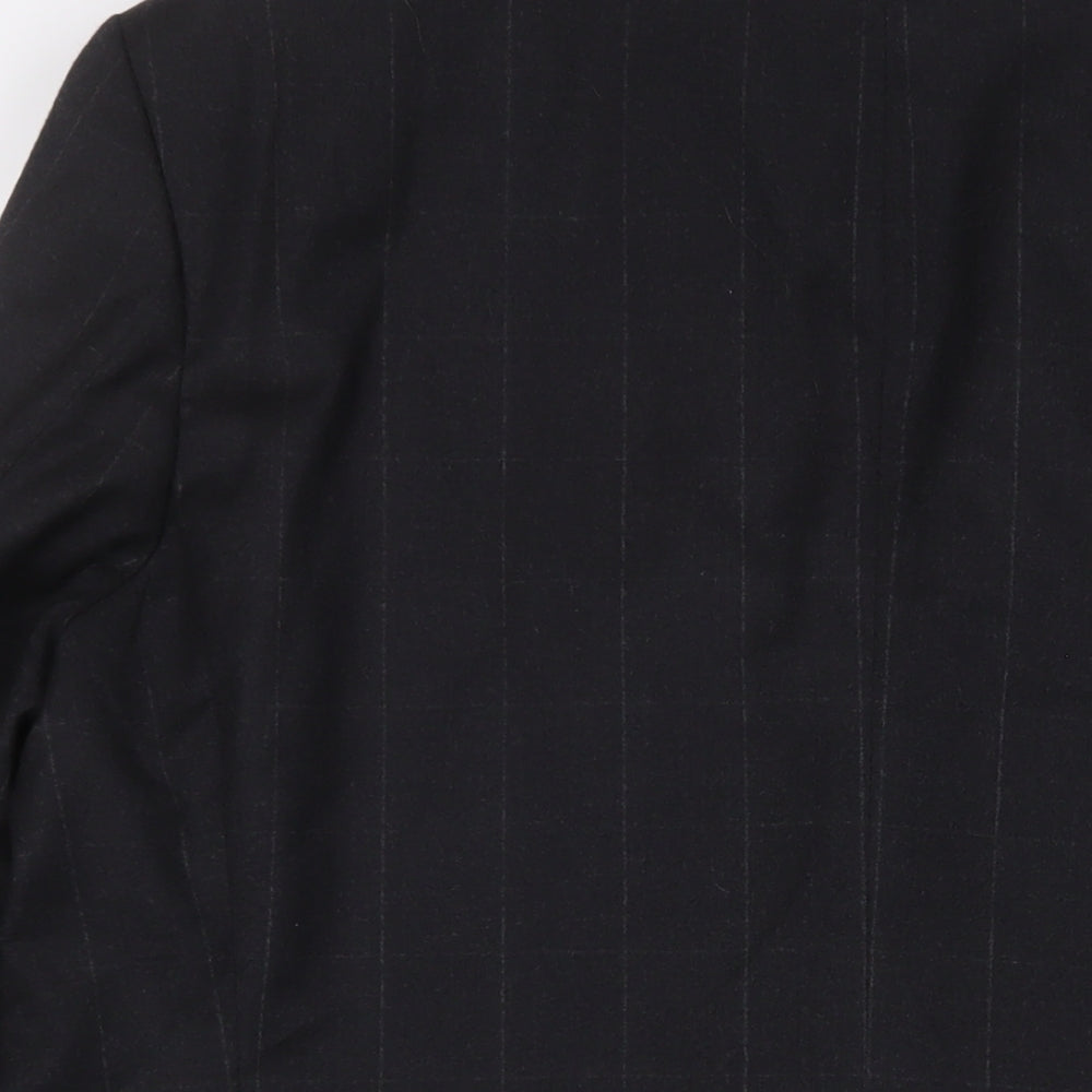 Marks & Spencer Mens Grey Striped Wool Jacket Suit Jacket Size 46 Regular