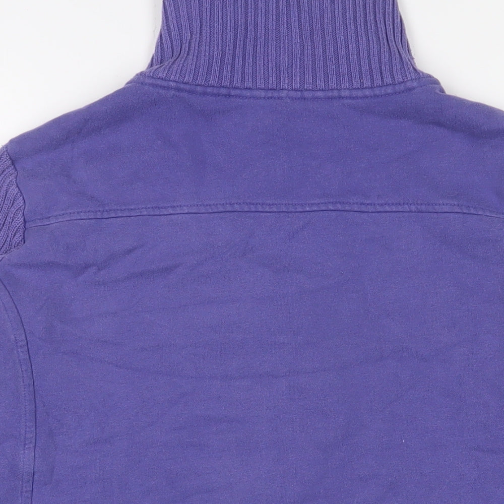 Maine New England Womens Purple Cotton Full Zip Sweatshirt Size 16 Zip