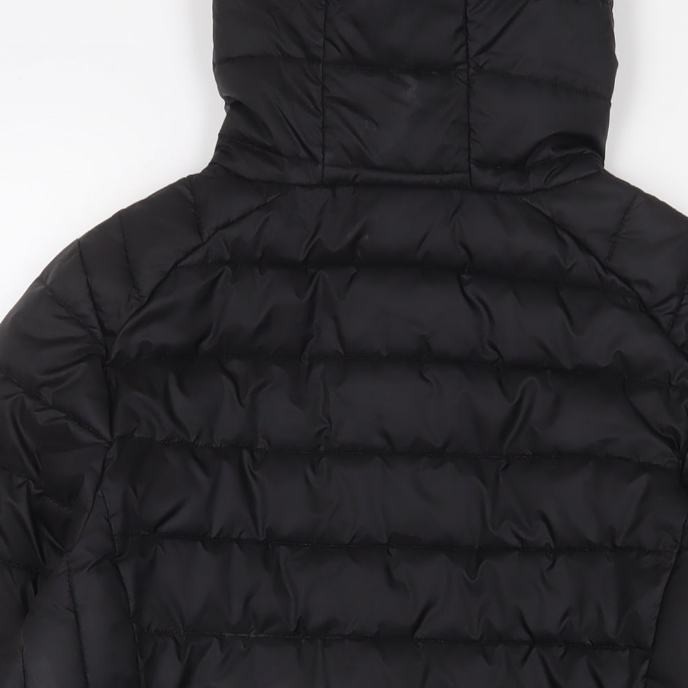 Ellesse Womens Black Puffer Jacket Jacket Size 10 Zip - Logo, Embroidered