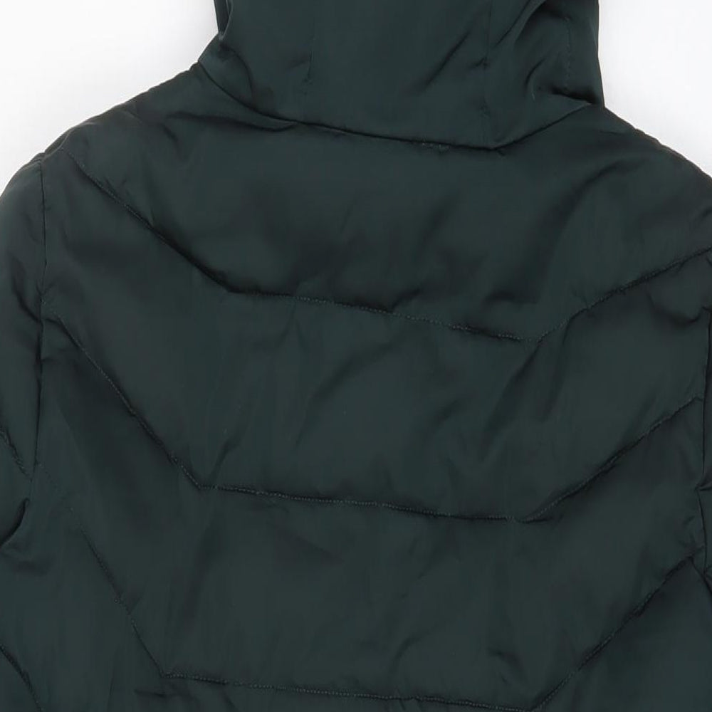 PEERCAT Womens Green Quilted Coat Size M Zip - Zip Pockets