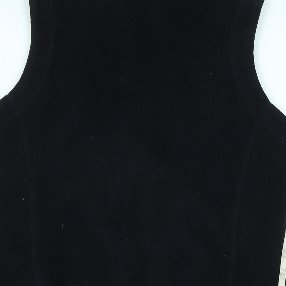 Next Womens Black Gilet Waistcoat Size 12 Zip