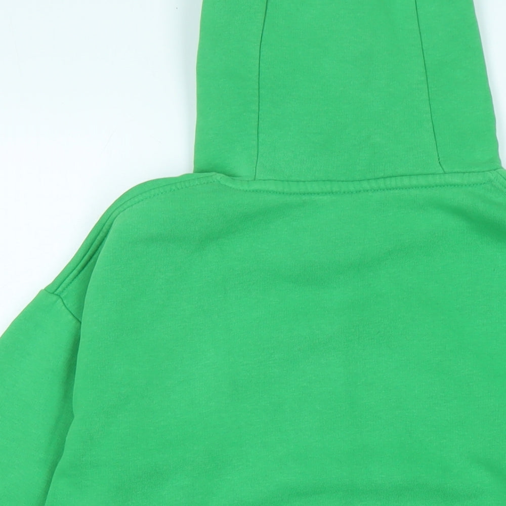 Zara Womens Green Polyester Pullover Hoodie Size S