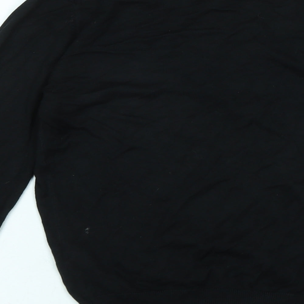 Marks & Spencer Womens Black V-Neck Viscose Pullover Jumper Size 8