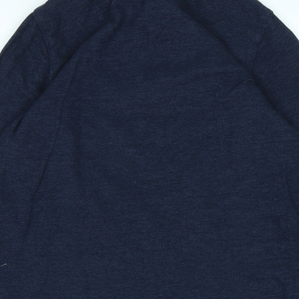 Next Boys Blue Cotton Pullover Polo Size 10 Years Collared Button