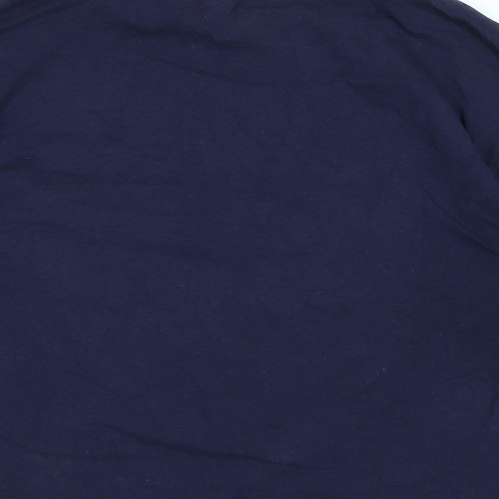 Divided Womens Blue Cotton Basic T-Shirt Size S Crew Neck - Logo - Los Angeles