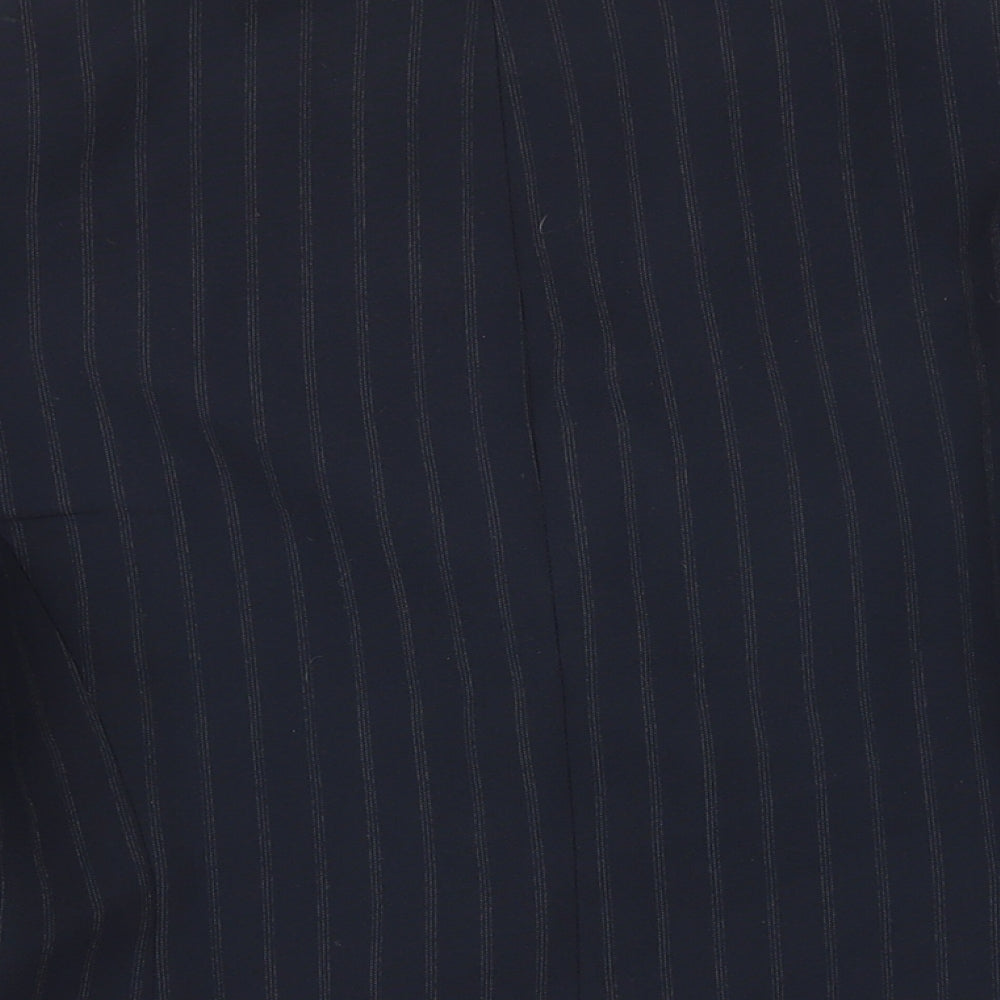 BHS Womens Blue Striped Jacket Blazer Size 14 Button