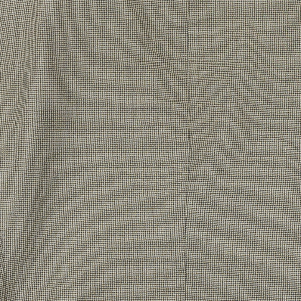 Marks & Spencer Mens Brown Houndstooth Wool Jacket Blazer Size 40 Regular
