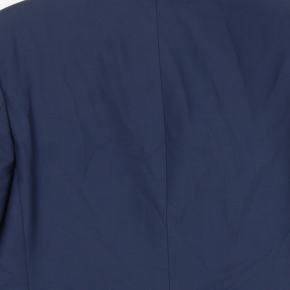Marks & Spencer Mens Blue Polyester Jacket Blazer Size 36 Regular