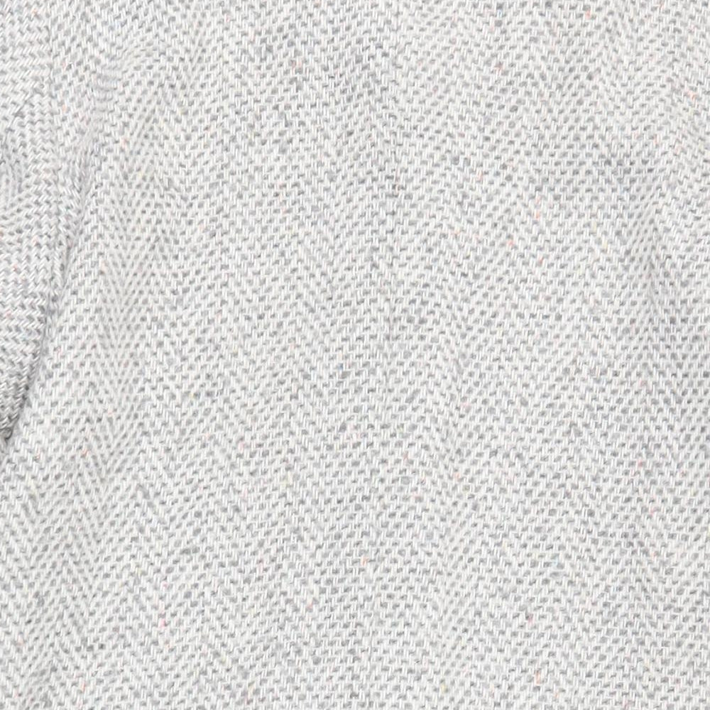 NEXT Womens Grey Overcoat Coat Size 16 Snap