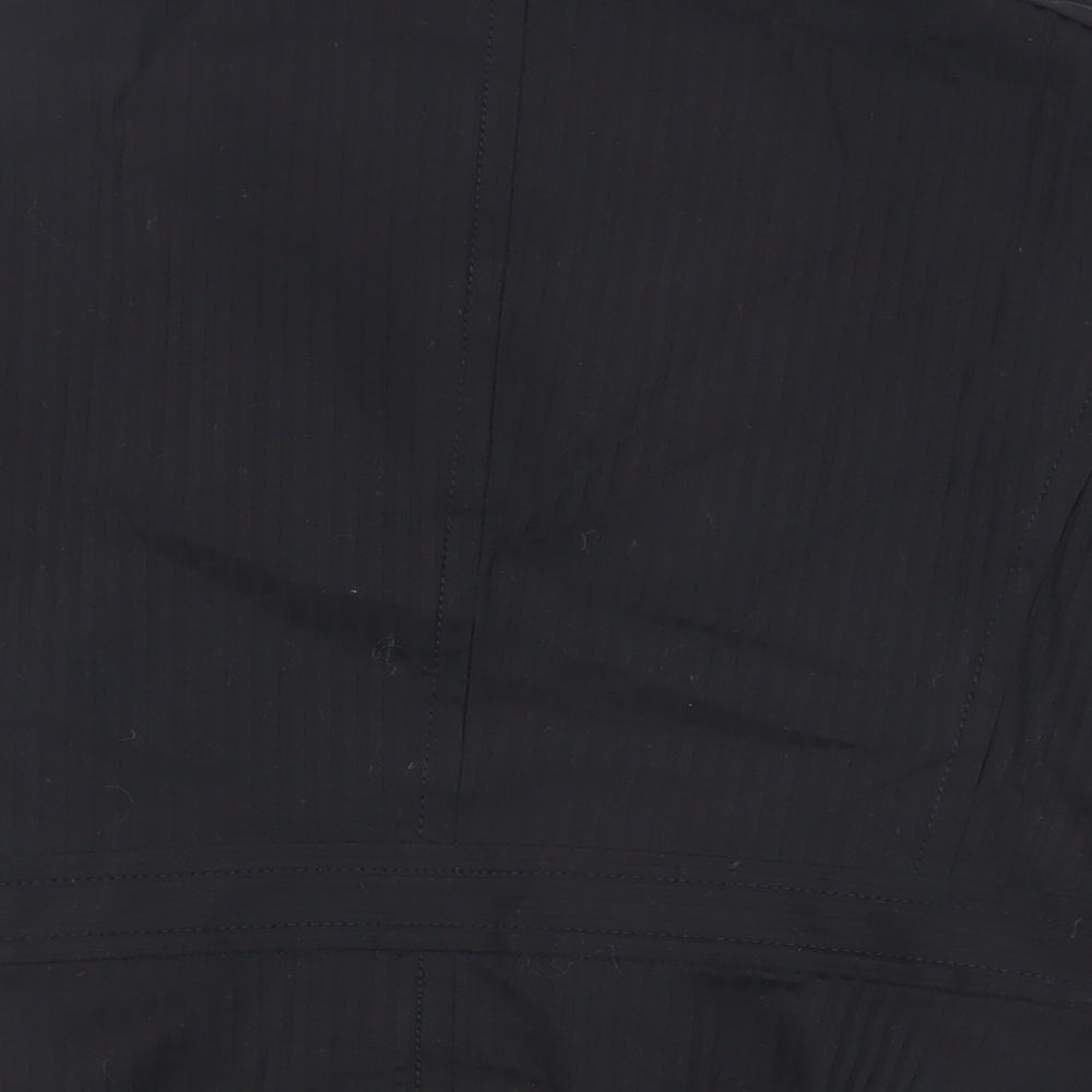 Marks & Spencer Womens Black Striped Jacket Blazer Size 16 Button