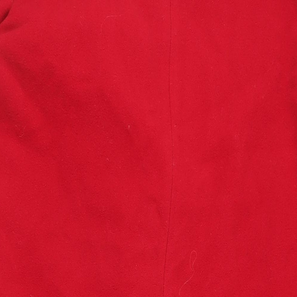 Paul Separates Womens Red Overcoat Coat Size 14 Button