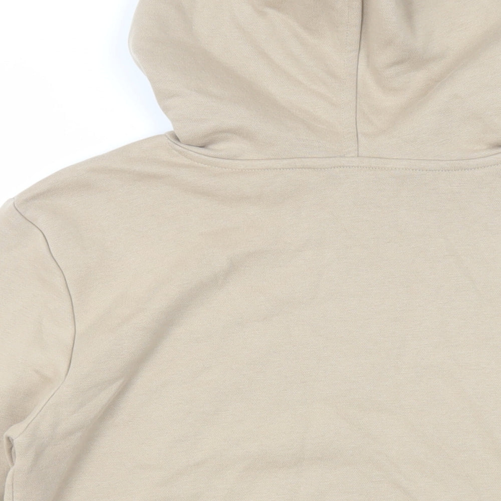 Marks & Spencer Womens Beige Cotton Pullover Hoodie Size XS Pullover - Pockets