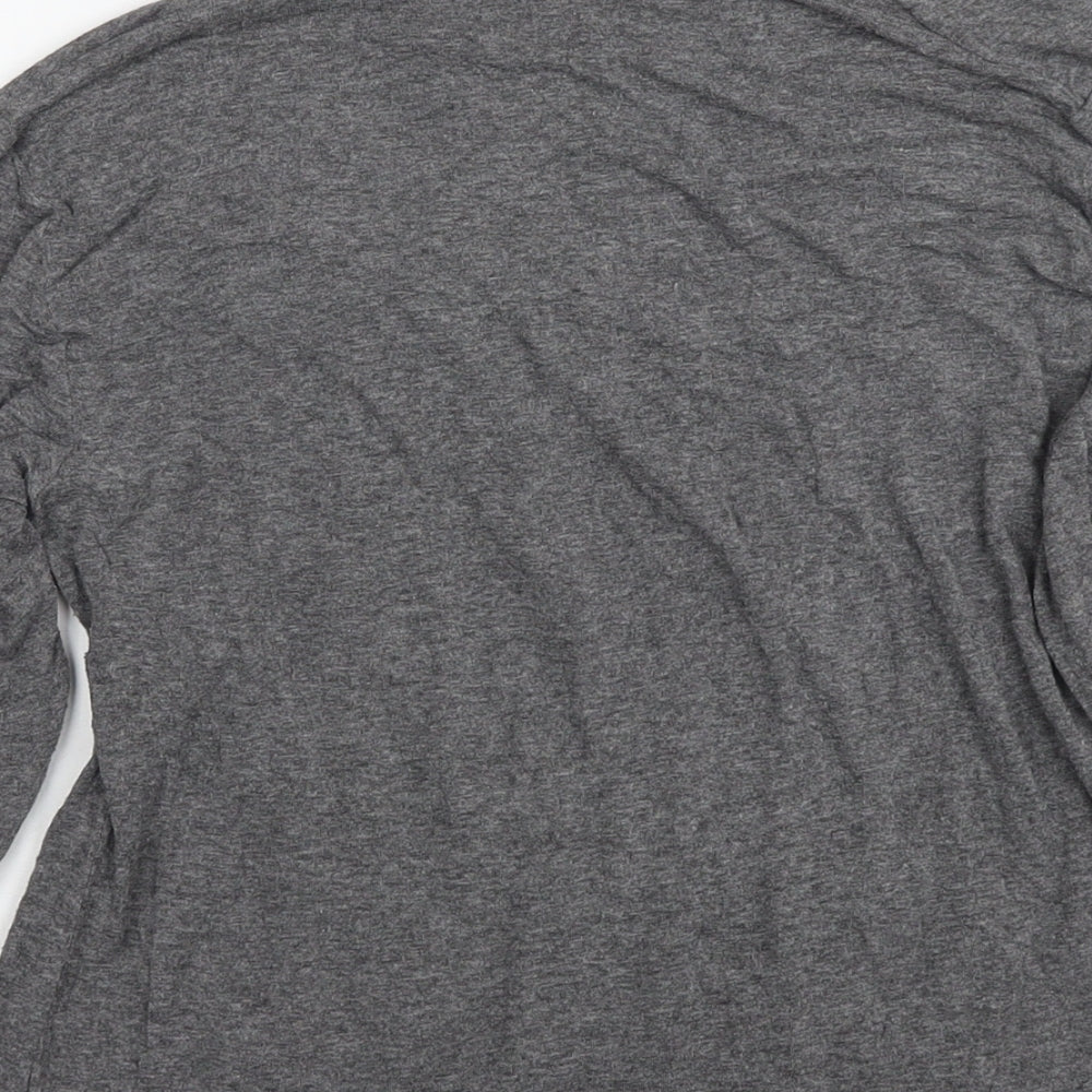 NEXT Womens Grey Viscose Basic Blouse Size 14 Round Neck